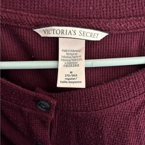 Victoria's Secret Deep Red Button-Up Top